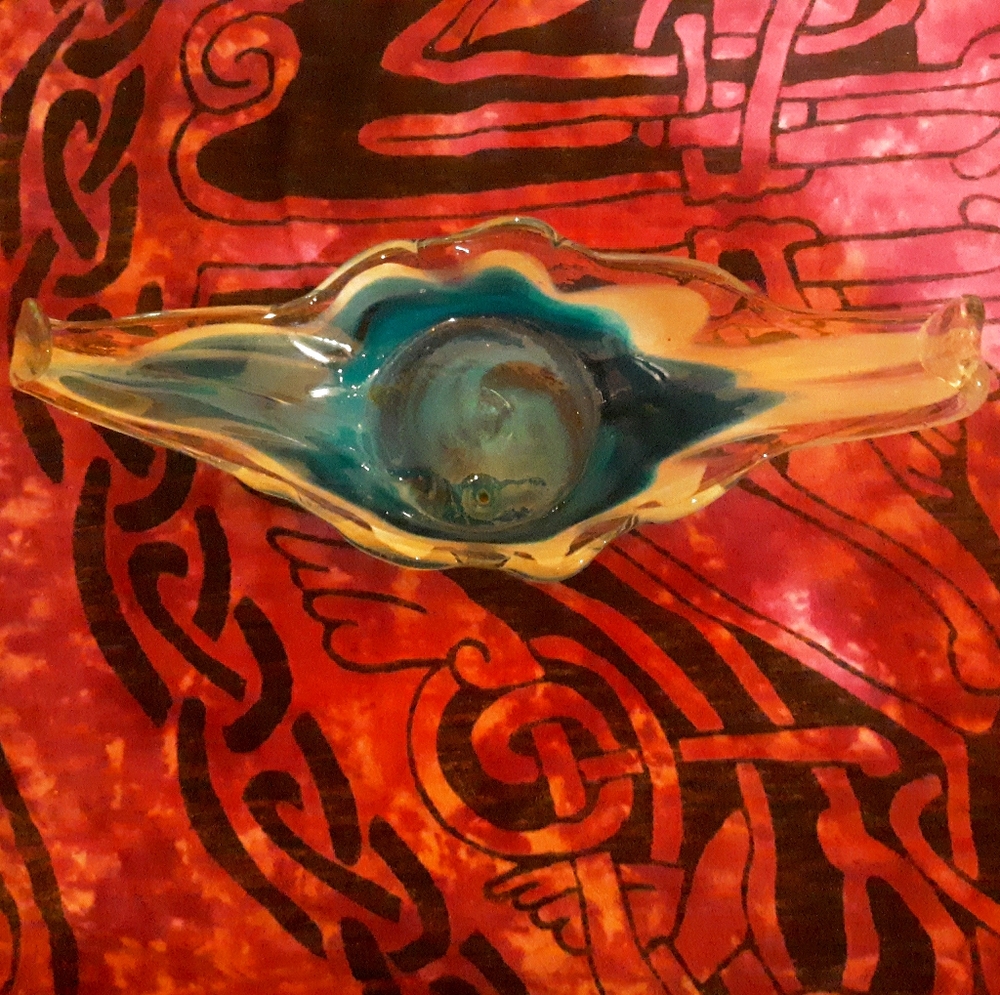 Handblown artistic bowl